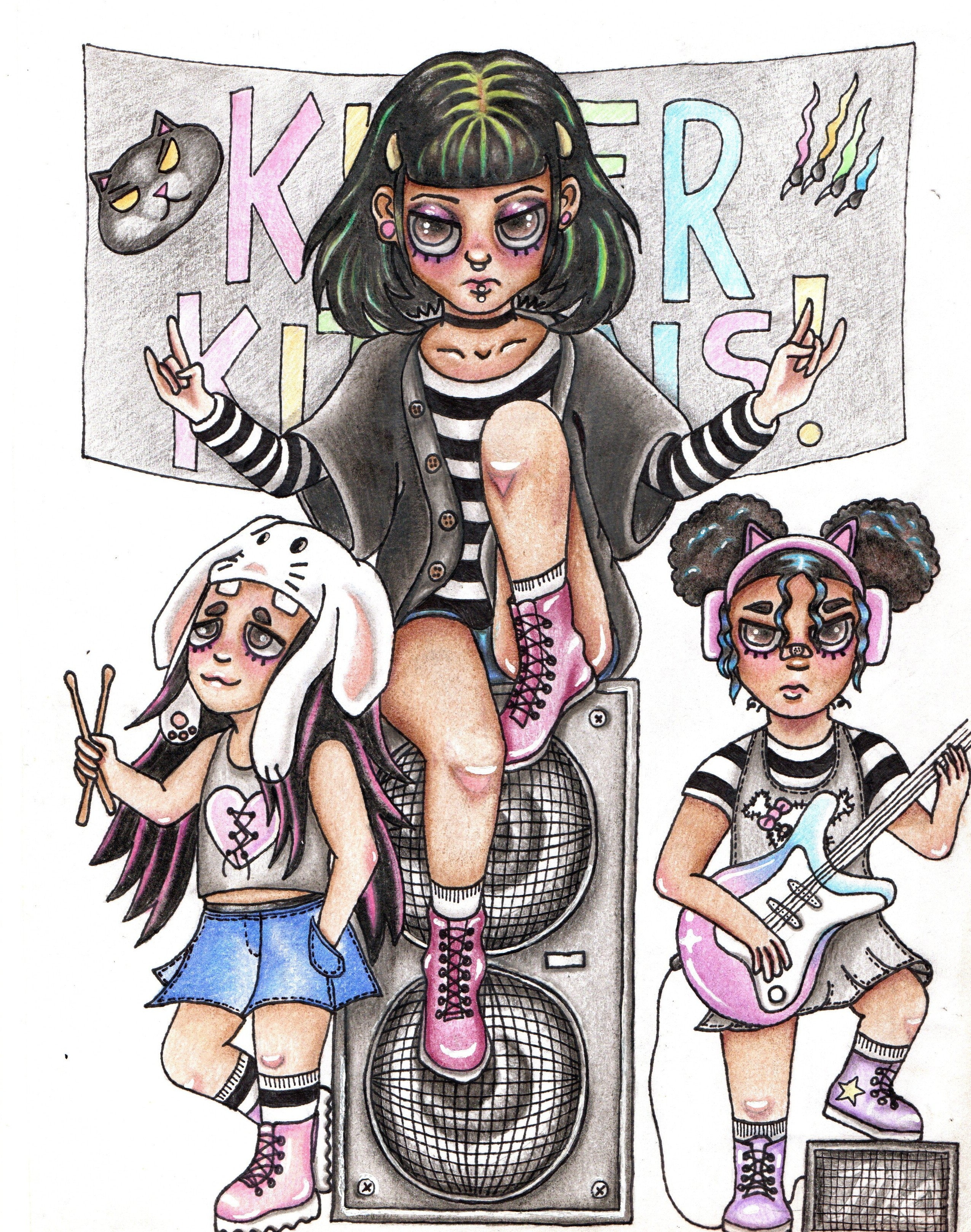 All Girl Punk Band Print