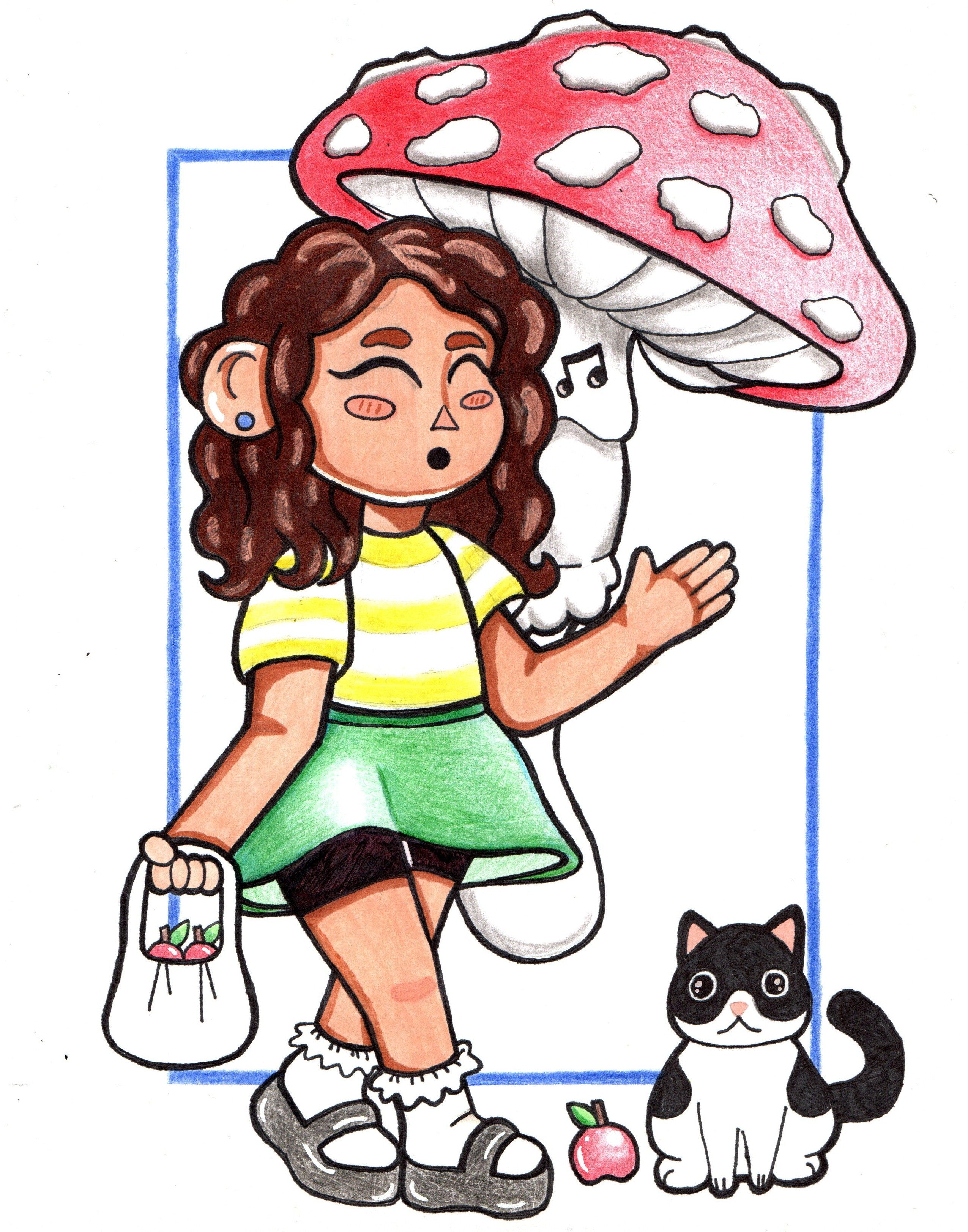 Izzy Crossing Print