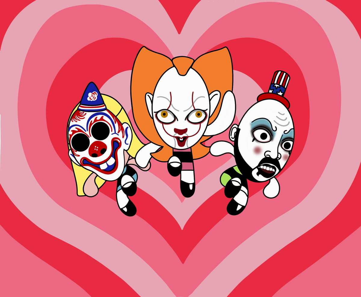 Power Puff Clowns Print