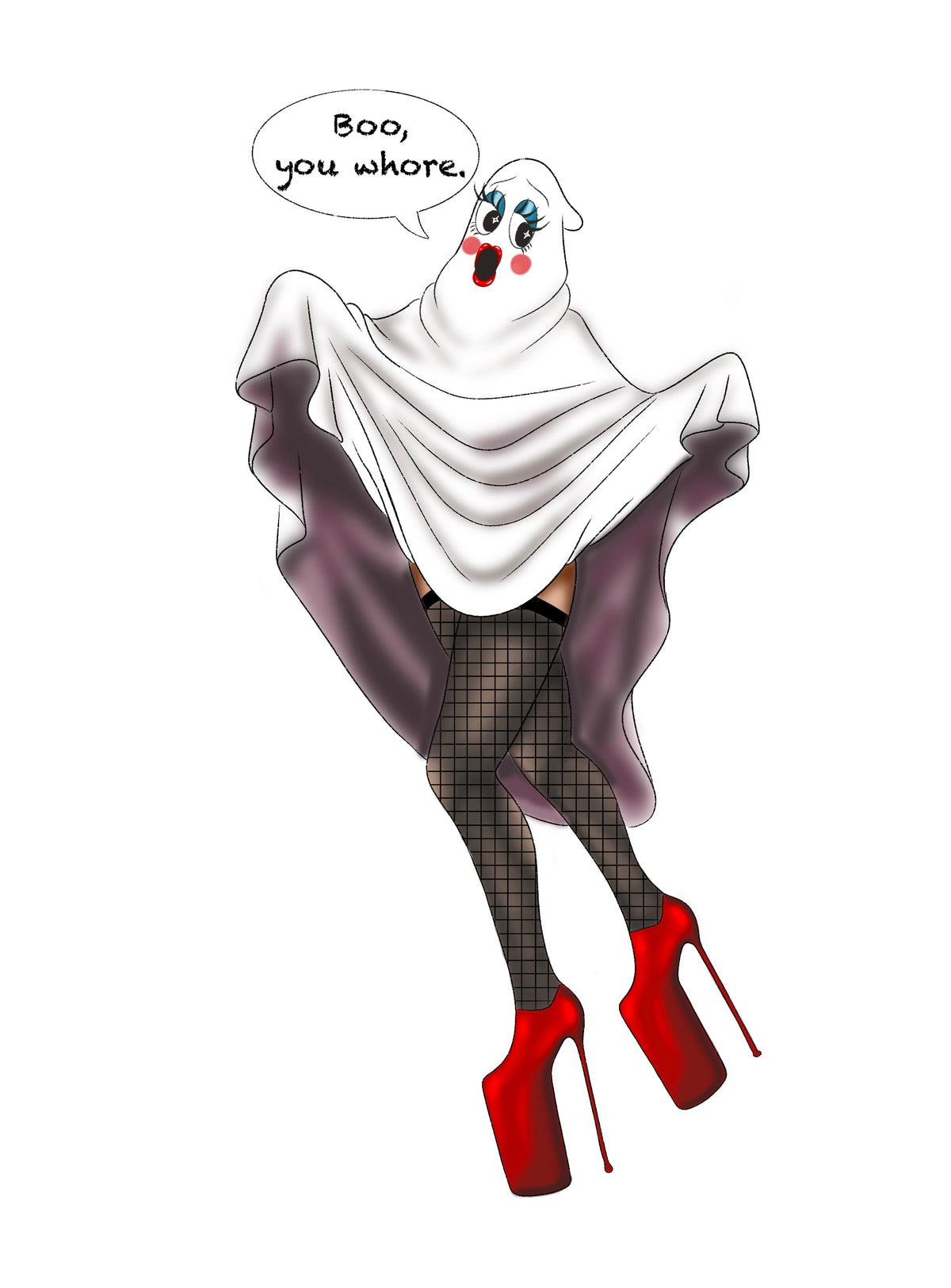 Mean Ghost Sticker